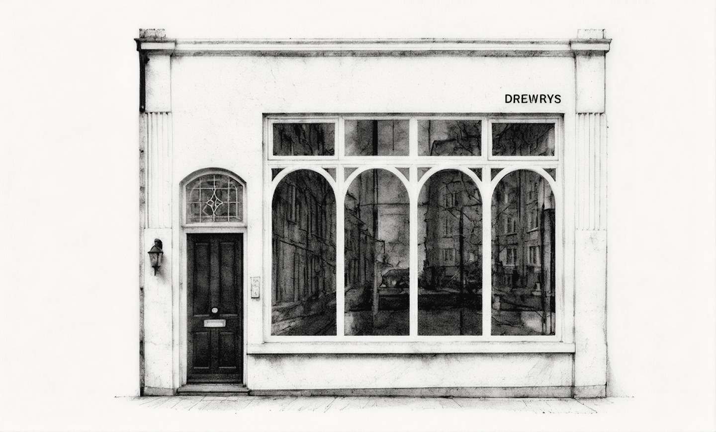 Sketch of Drewrys new location
